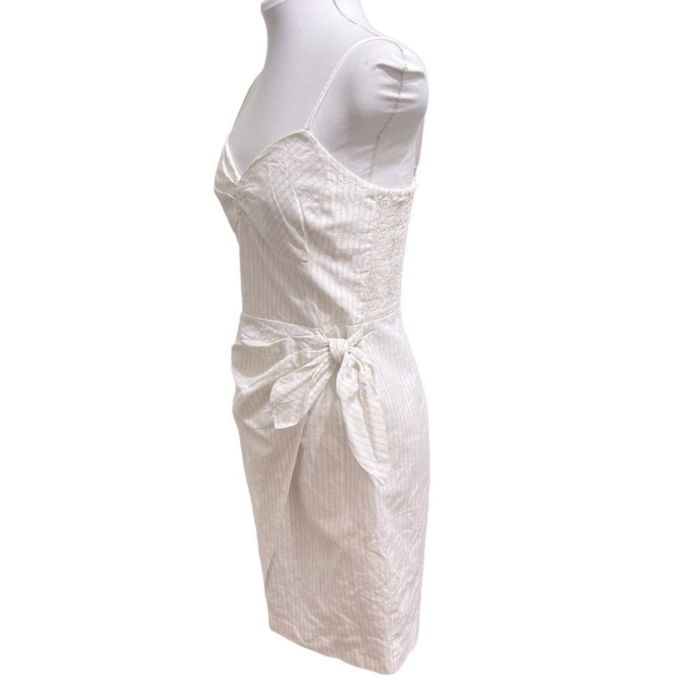 REBECCA TAYLOR Sleeveless Linen Blend Wrap Dress Sz 6 - Picture 5 of 12